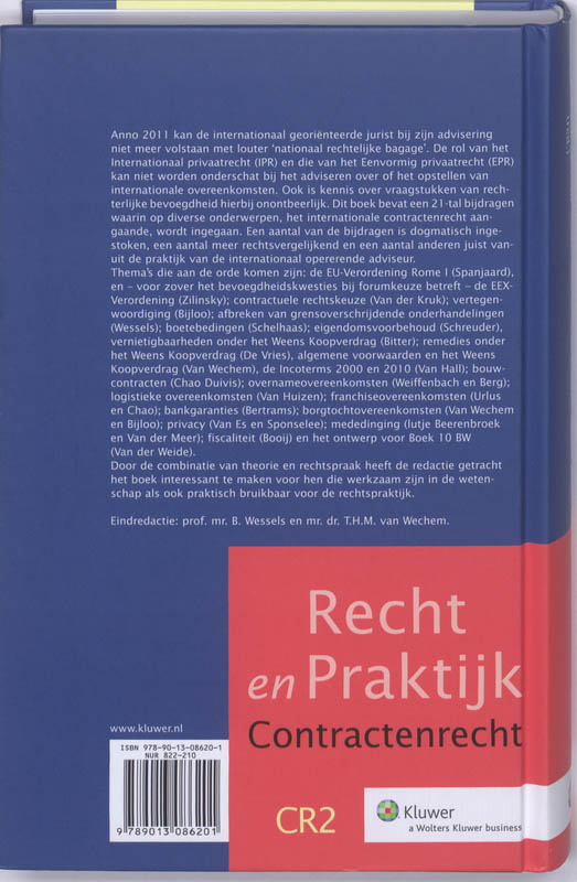 Achterkant van Contracteren in de internationale praktijk