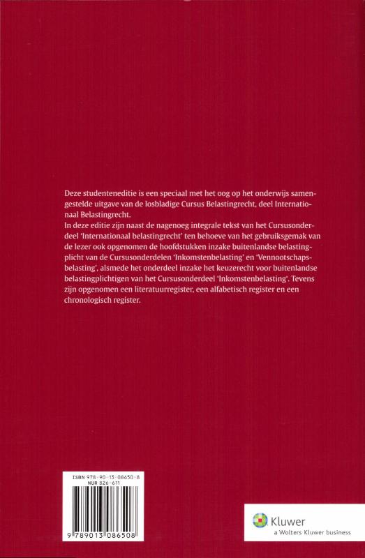 Achterkant van Studenteneditie 2011-2012