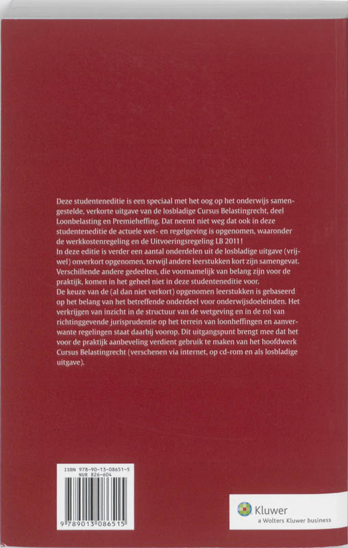 Achterkant van Studenteneditie 2011-2012