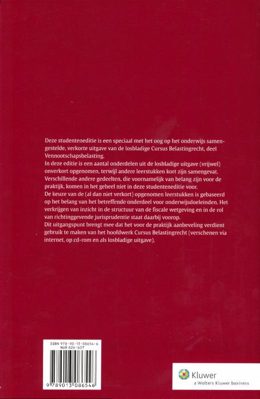 Achterkant van Studenteneditie 2010-2011