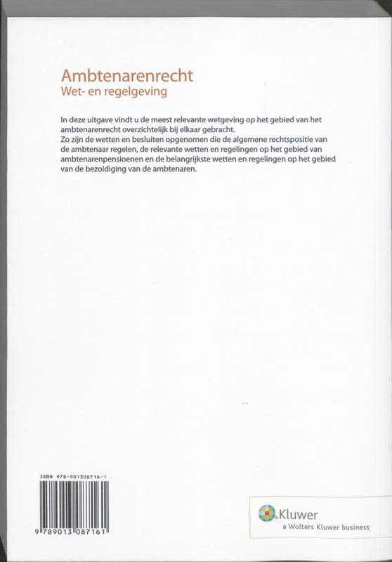Achterkant van Ambtenarenrecht