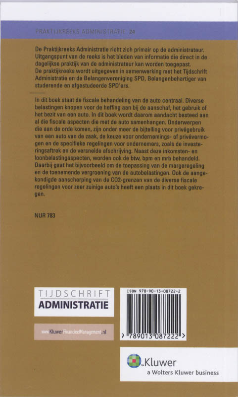 Achterkant van De auto en de fiscus