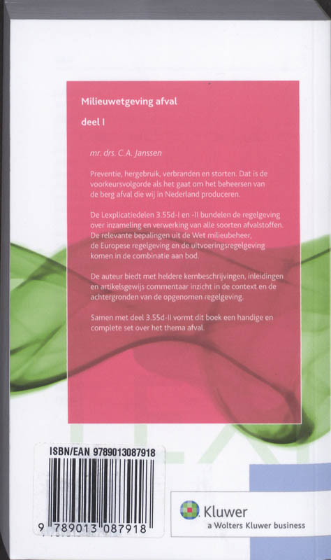Achterkant van deel I