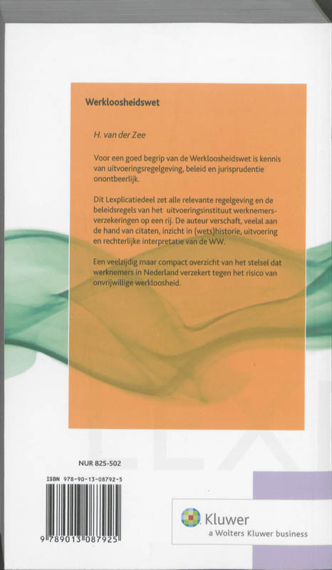 Achterkant van Werkloosheidswet