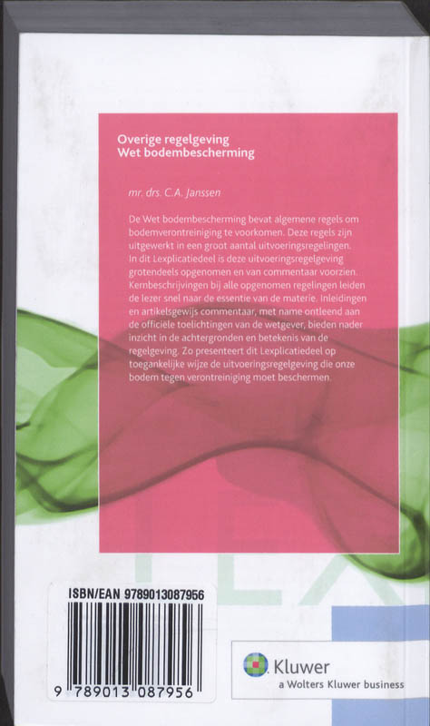 Achterkant van Overige regelgeving Wet bodembescherming
