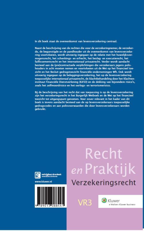 Achterkant van Levensverzekering