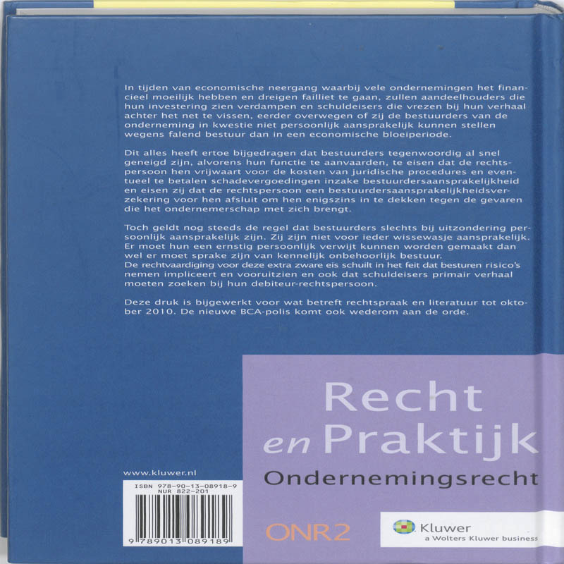 Achterkant van Bestuurdersaansprakelijkheid