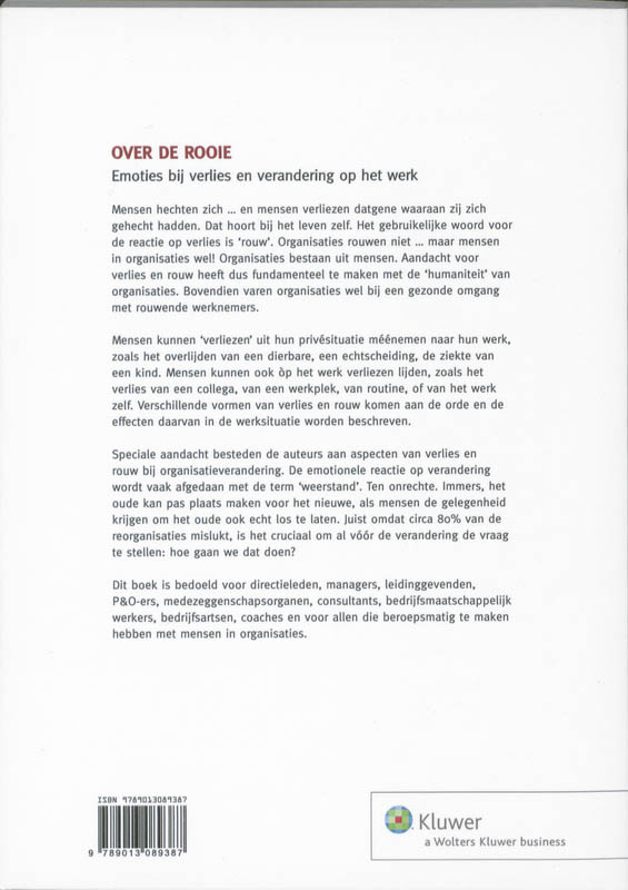 Achterkant van Over de rooie