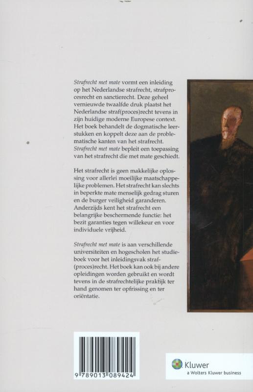 Achterkant van Strafrecht met mate