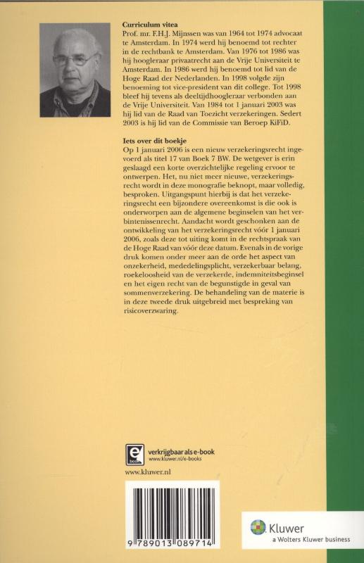Achterkant van Verzekering