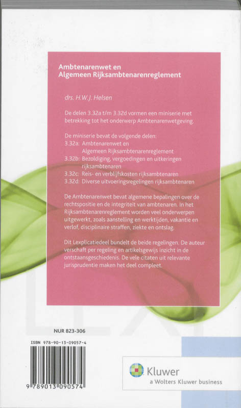 Achterkant van Ambtenarenwet en Algemeen Rijksambtenarenreglement