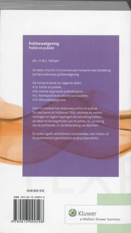 Achterkant van Politiewetgeving
