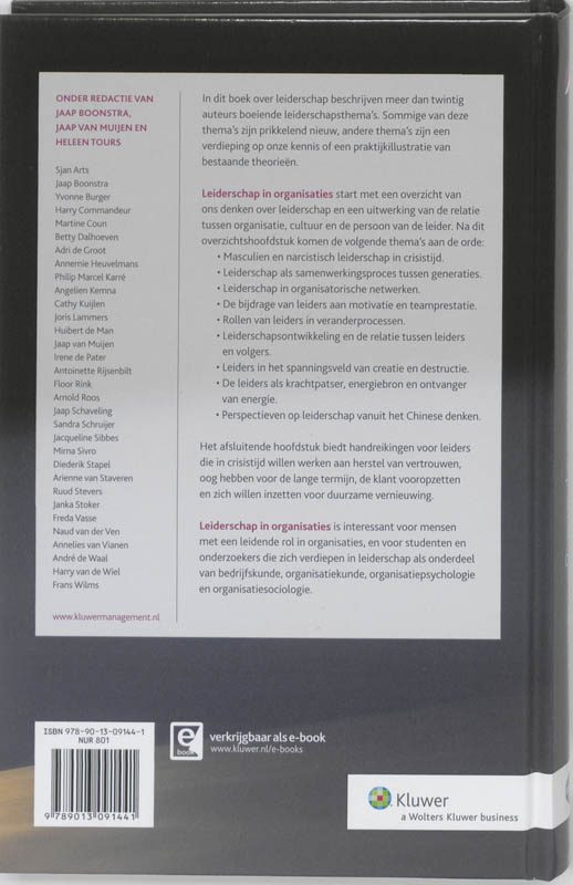 Achterkant van Leiderschap in organisaties