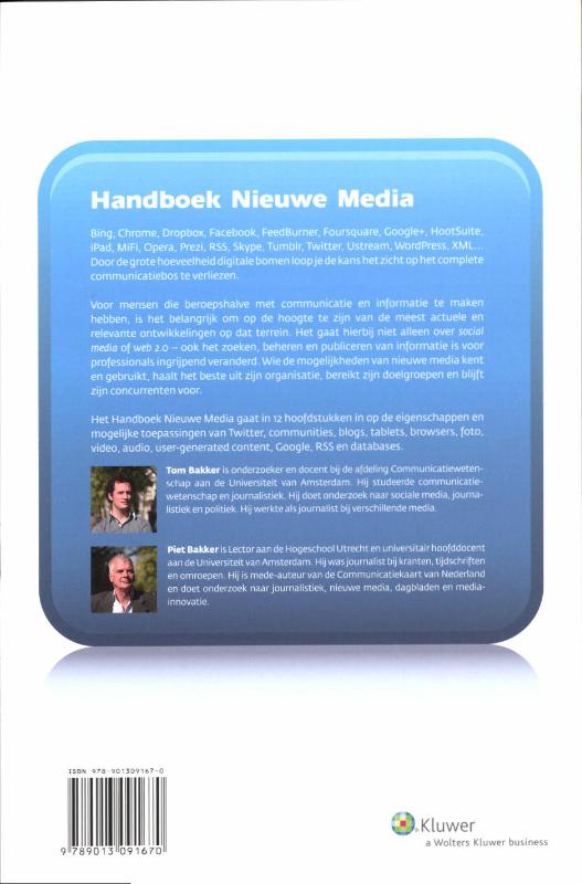 Achterkant van Handboek Nieuwe Media