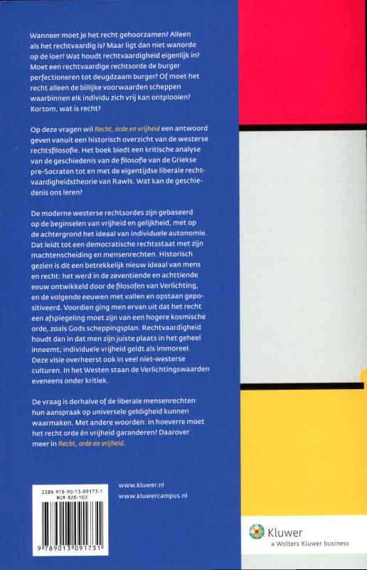 Achterkant van Recht, orde en vrijheid