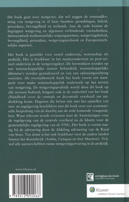 Achterkant van Wetgeven