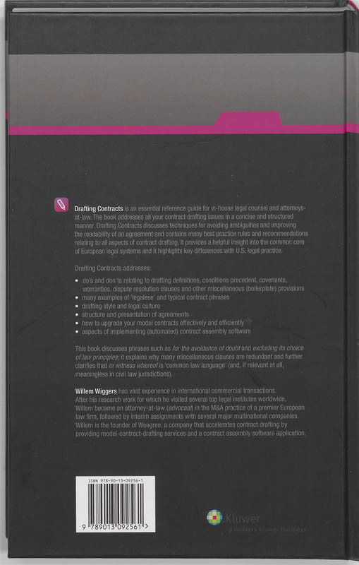 Achterkant van Drafting contracts