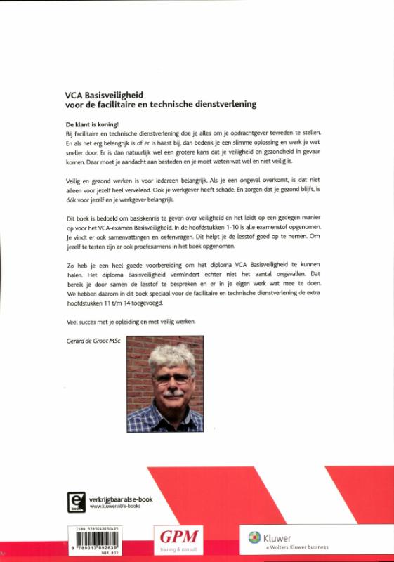 Achterkant van VCA Basisveiligheid voor de technische dienstverlening