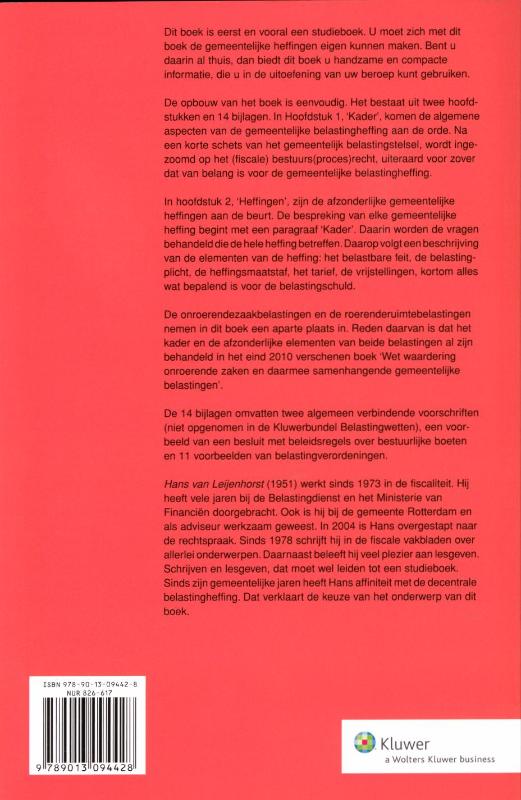 Achterkant van Gemeentelijke heffingen