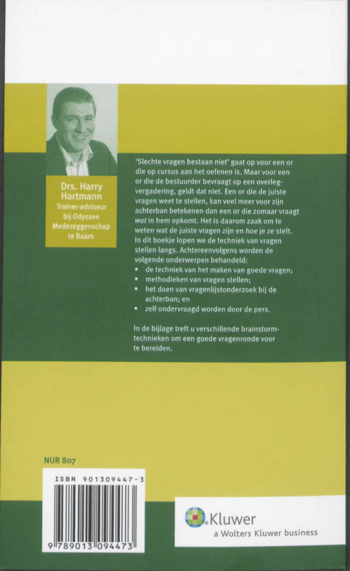 Achterkant van OR en vragen stellen