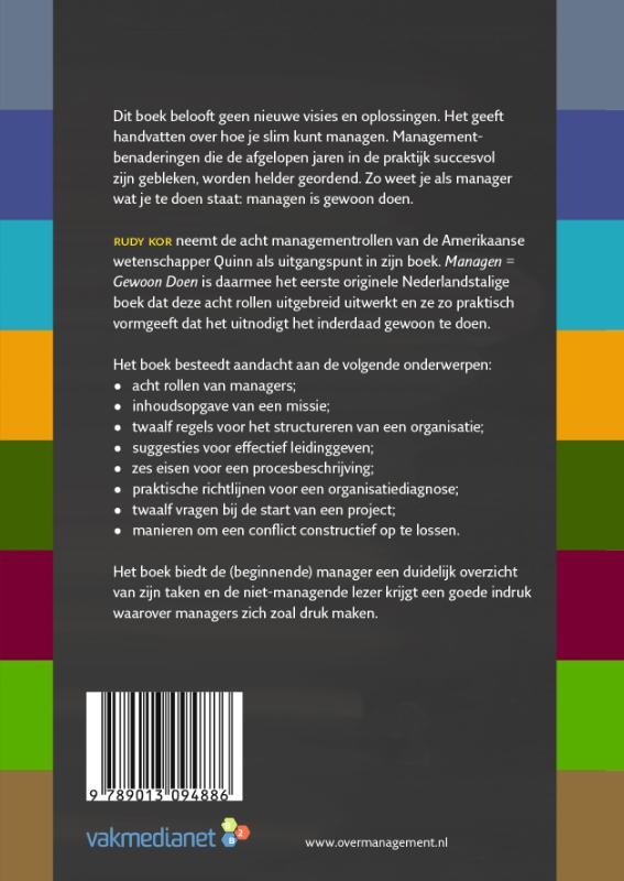 Achterkant van Managen - Gewoon doen