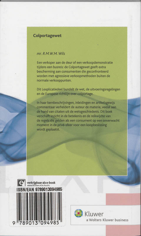 Achterkant van Colportagewet