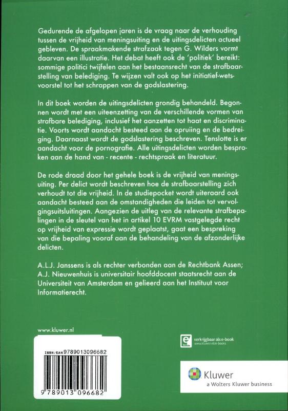 Achterkant van Uitingsdelicten