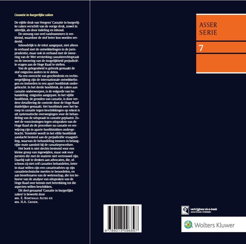 Achterkant van Cassatie in burgerlijke zaken