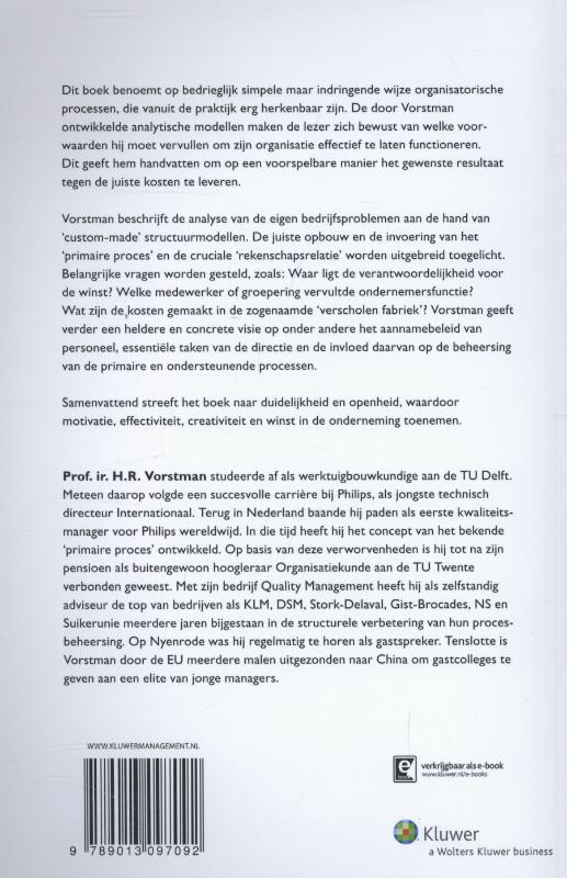 Achterkant van Procesbeheersing in de industrie