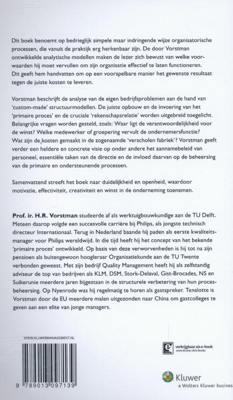 Achterkant van Procesbeheersing in de dienstverlening