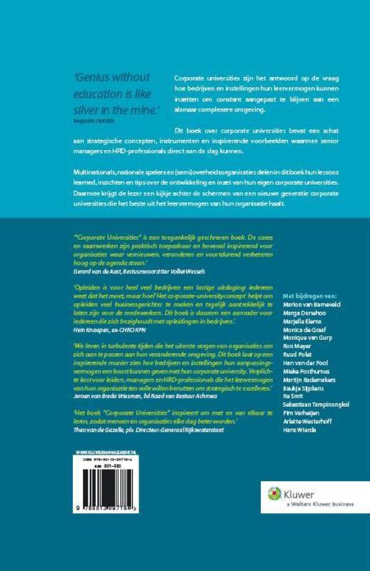 Achterkant van Corporate Universities