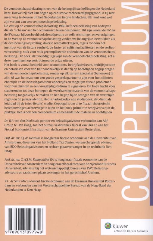 Achterkant van Compendium van de vennootschapsbelasting