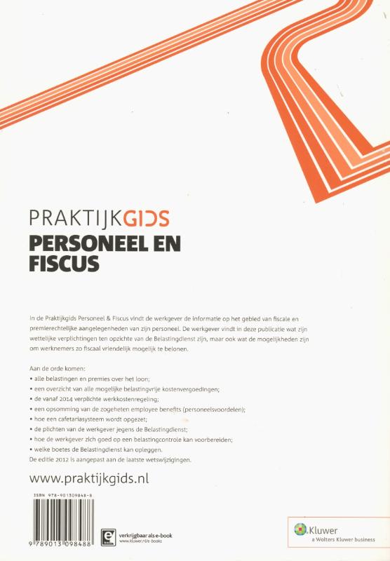 Achterkant van Praktijkgids personeel & fiscus 2012
