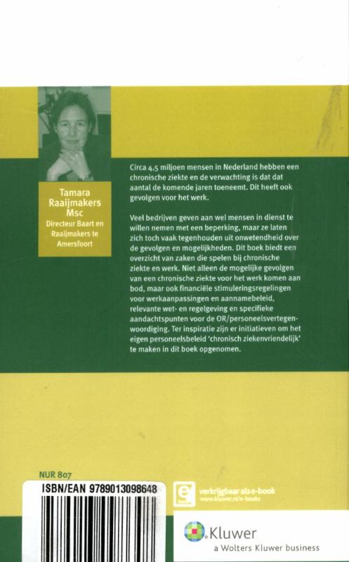 Achterkant van OR en chronisch zieke medewerkers