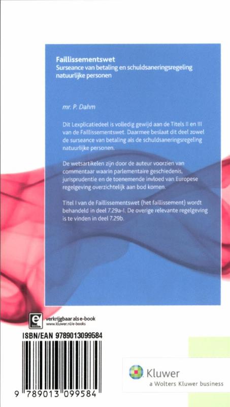 Achterkant van Faillissementswet