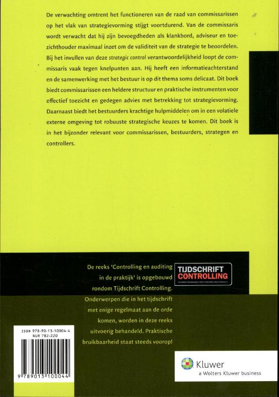 Achterkant van Strategic control