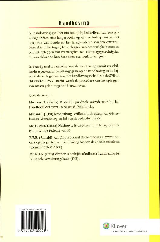Achterkant van Handhaving