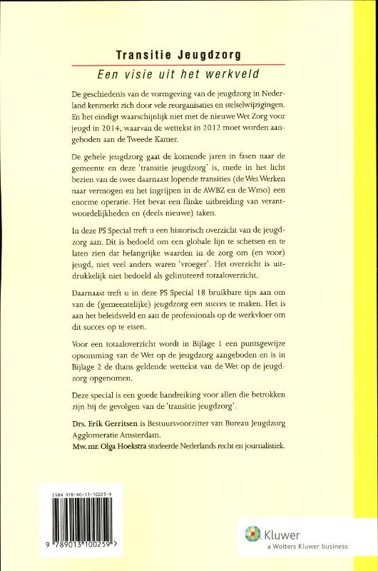 Achterkant van Transitie jeugdzorg