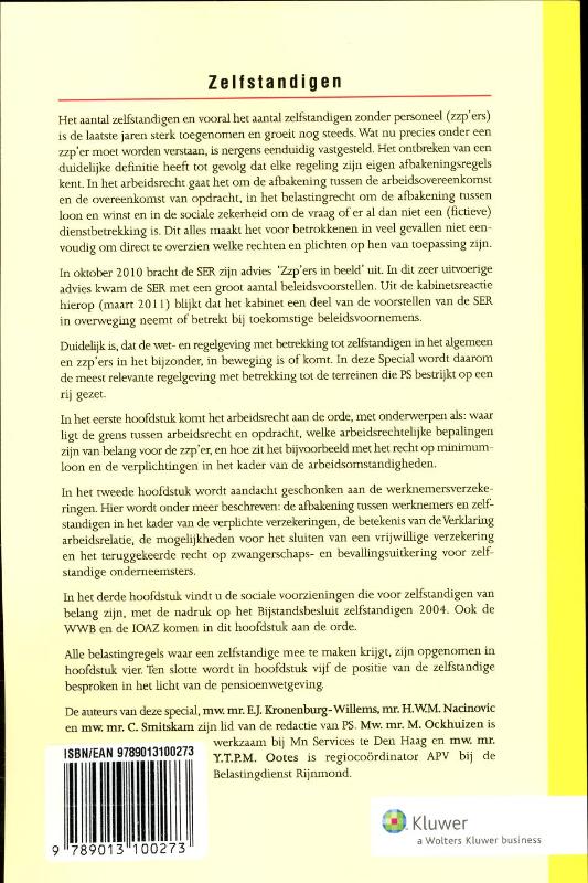 Achterkant van Zelfstandigen