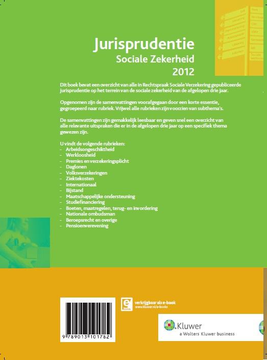 Achterkant van Jurisprudentie sociale zekerheid