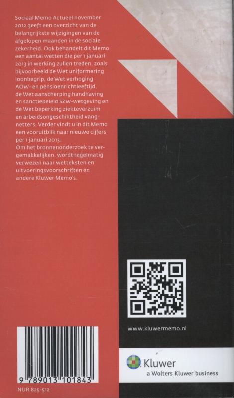 Achterkant van Sociaal memo actueel