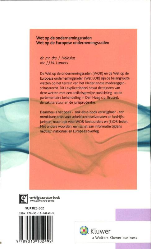 Achterkant van Wet op de ondernemingsraden, Wet op Europese ondernemingsraden