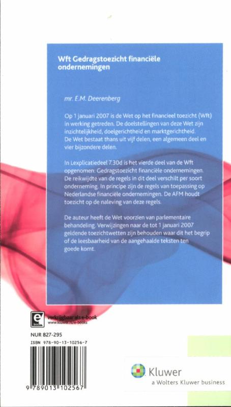 Achterkant van WFT gedragstoezicht financiële ondernemingen