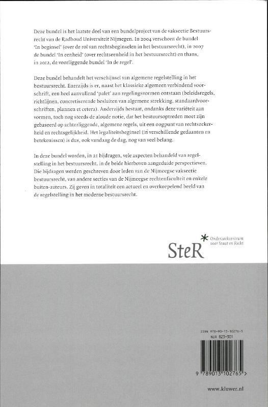 Achterkant van In de regel