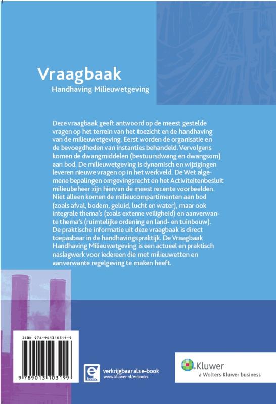 Achterkant van Vraagbaak handhaving milieuwetgeving
