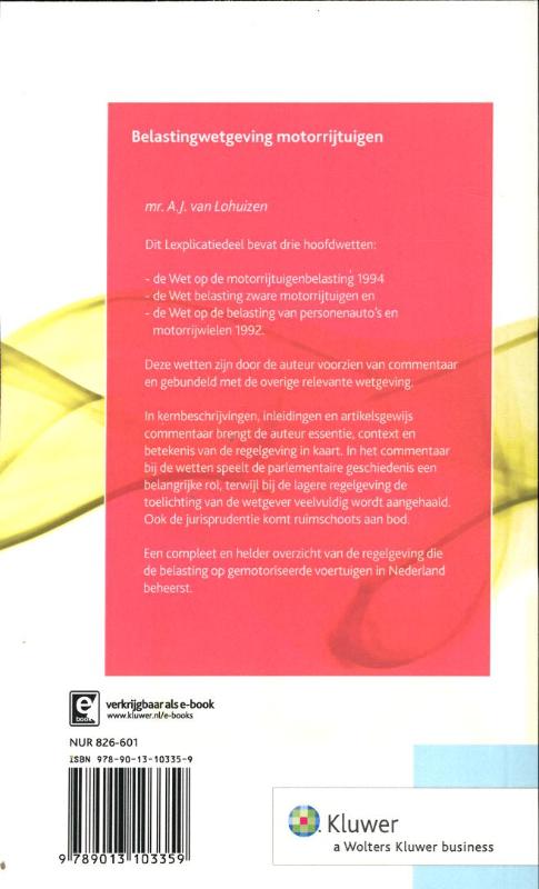 Achterkant van Belastingwetgeving motorrijtuigen