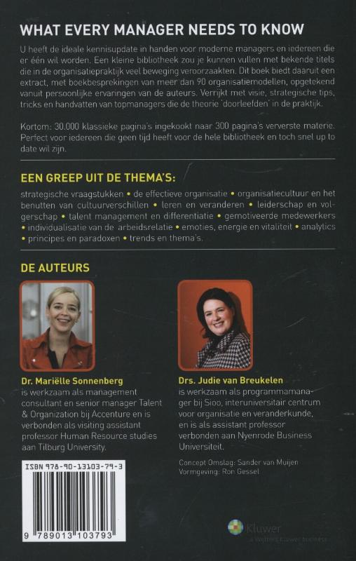 Achterkant van What every manager needs to know