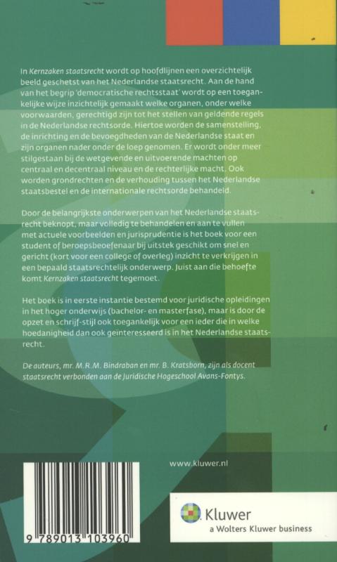 Achterkant van Staatsrecht