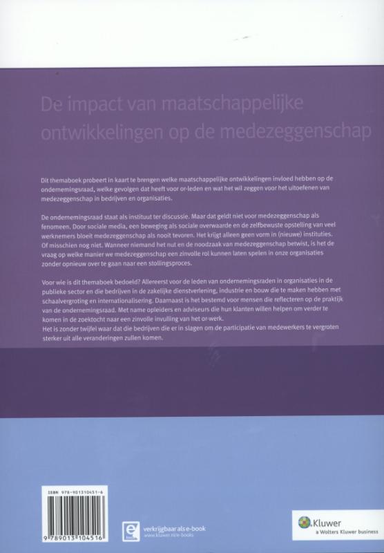 Achterkant van De impact van maatschappelijke ontwikkelingen op de medezeggenschap