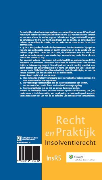 Achterkant van Schuldsanering (ex-)ondernemers